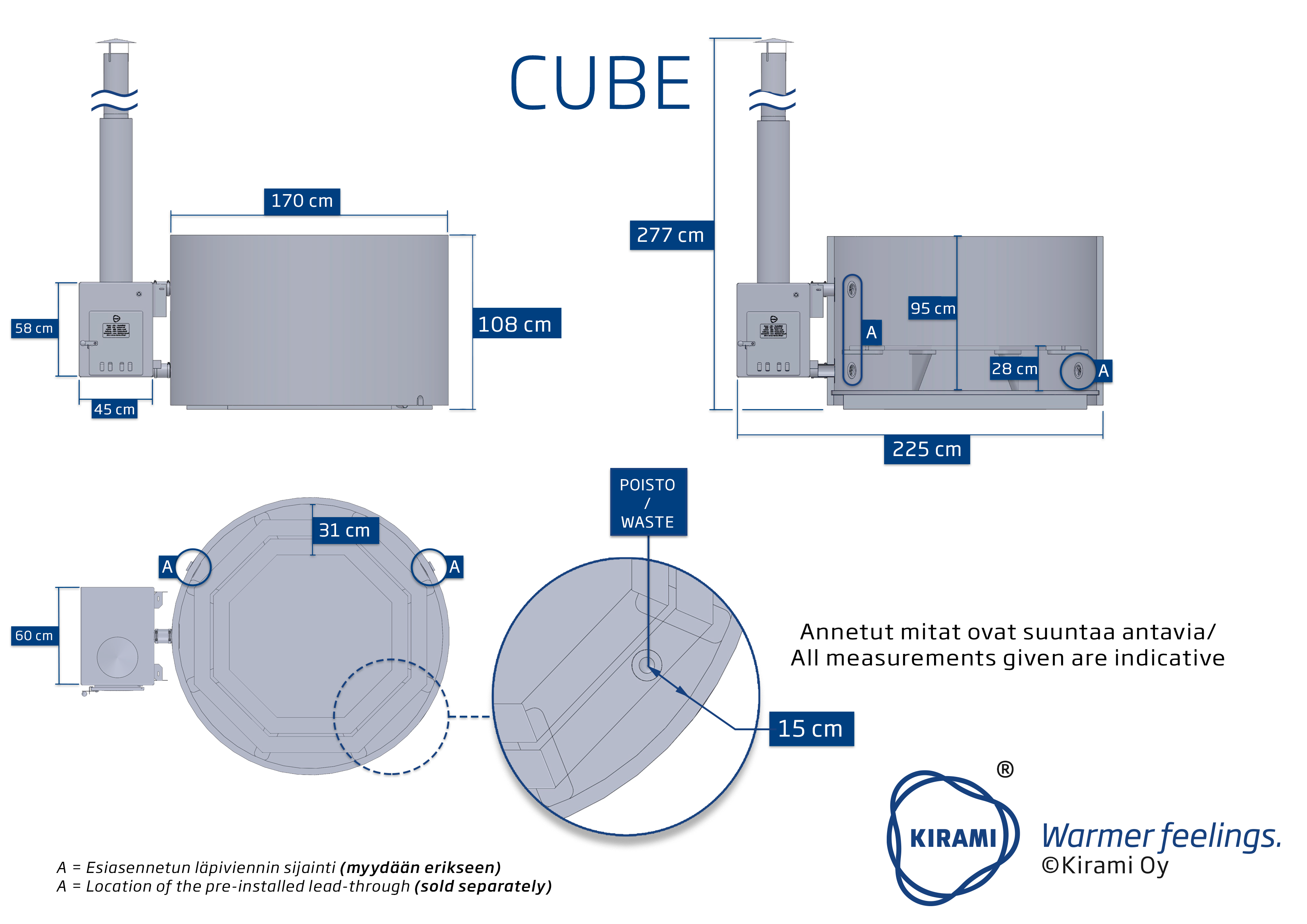 Premium Woody M Cube mittakuva