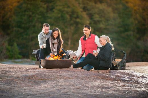 De Roasty Boss als vuurplaats en barbecue.