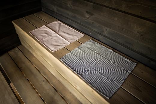 Kirami FinVision Experience Bench towel, Gray/Rose