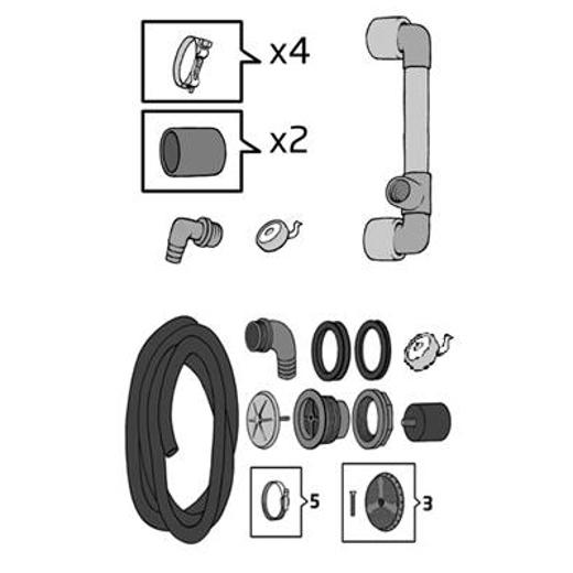 Kit de connexion pour les bain dotés d’une coque en plastique et autre système de chauffage qu’un poêle à bois 