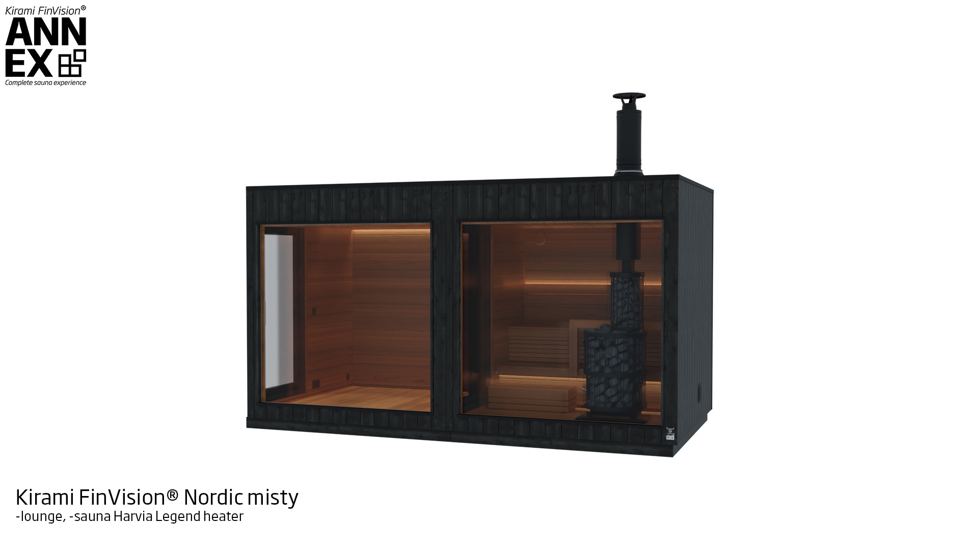 Kirami FinVision® -lounge, -sauna Nordic misty | Kirami FinVision ®Annex