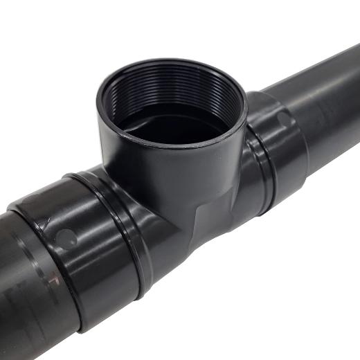 Lower pipe for plastic tubs