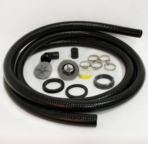 Kit de connections pour brancher les appareils à filtration sur le bain nordique.