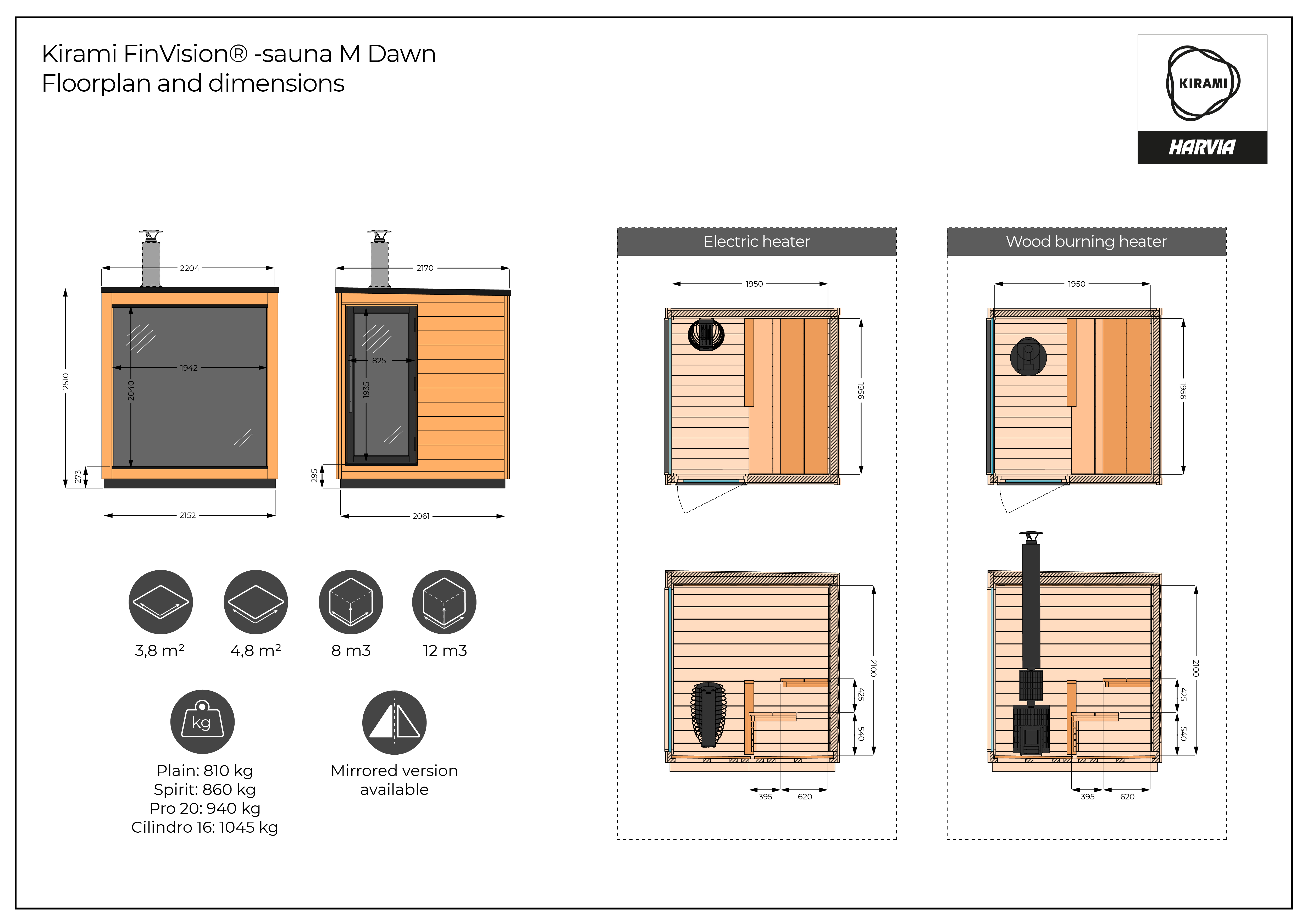 Sauna M Dawn_Floorplan-and-Dimensions