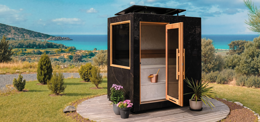 Kirami FinVision® -sauna S Zero with solar panels