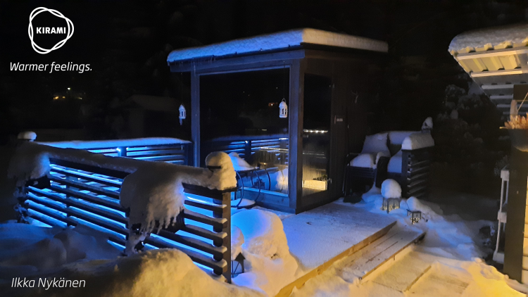 Kundbild från Finland | Marknadsföringen av bastur i Finland har precis börjat. | Kirami FinVision -sauna