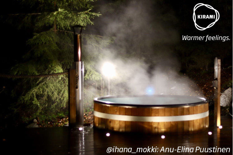 In the evening, you can light candles, or why not the tub’s own lights to create an atmosphere | Kirami - Warmer feelings