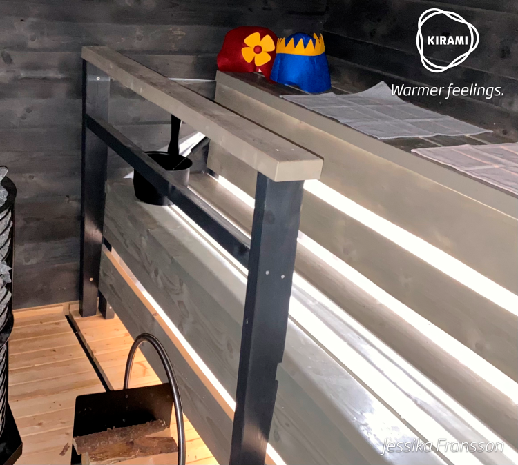 Kirami FinVision® -sauna | Franssoneilla lämpenevät usein sekä ulkosauna että palju | Warmer Feelings!