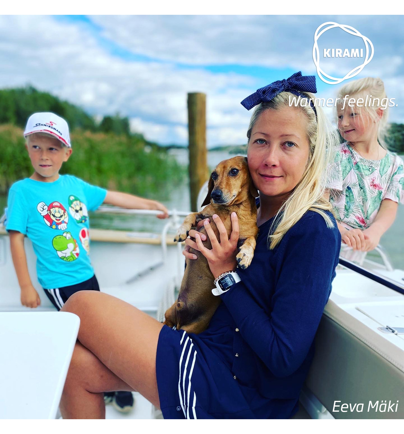 Kirami kiittää Onni-koiraa ja Mäen perhettä hyvästä tarinasta ja kuvista | Kirami