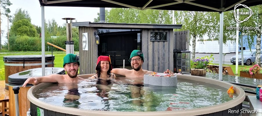 Finland blogger René Schwarz checks out the FinVision sauna at Kirami | Kirami