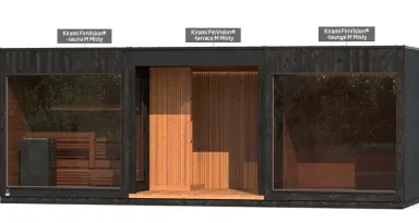 Kirami FinVision® -sauna M Misty, -terrace M Misty, -lounge M Misty
