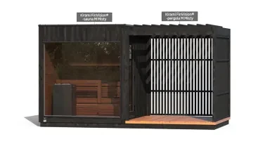 Kirami FinVision® -sauna M Misty, -pergola M Misty