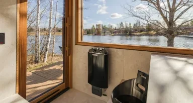 Kirami FinVision® -sauna M Zero with solar panels