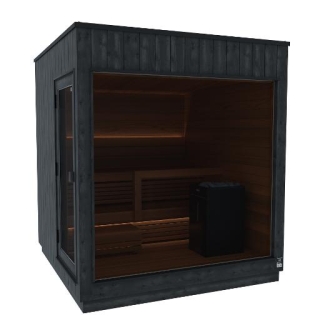 Kirami FinVision® -Sauna Nordic misty, Harvia Virta Combi 10,8 kW Elektroheizung