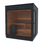 Kirami FinVision® -sauna Nordic misty, Harvia Virta Combi 10,8 kW sähkölämmittimellä