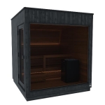 Kirami FinVision® -sauna Nordic misty, Harvia Virta Combi 10,8 kW sähkölämmittimellä
