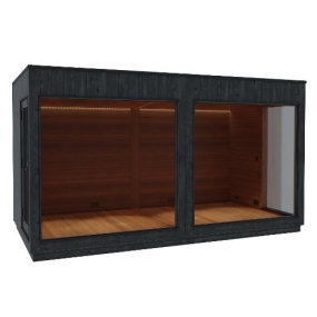 Kirami FinVision® -salon d’hiver XL Nordic misty, (Mirrored) 2 portes