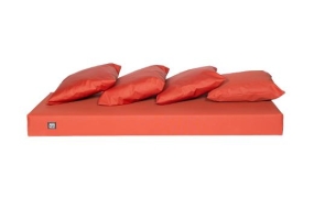 Cushions for the bench module (incl. sofa and 4 x pillows), orange