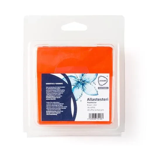 Kylpytynnyrin veden allastesteri klooriversio.