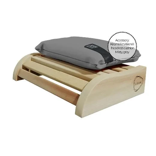 Kirami FinVision® -niskatuki, harmaalla lisävaruste niskatyynyllä