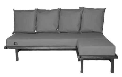 Kirami by Harvia FinVision® sofa set M Misty, Grey